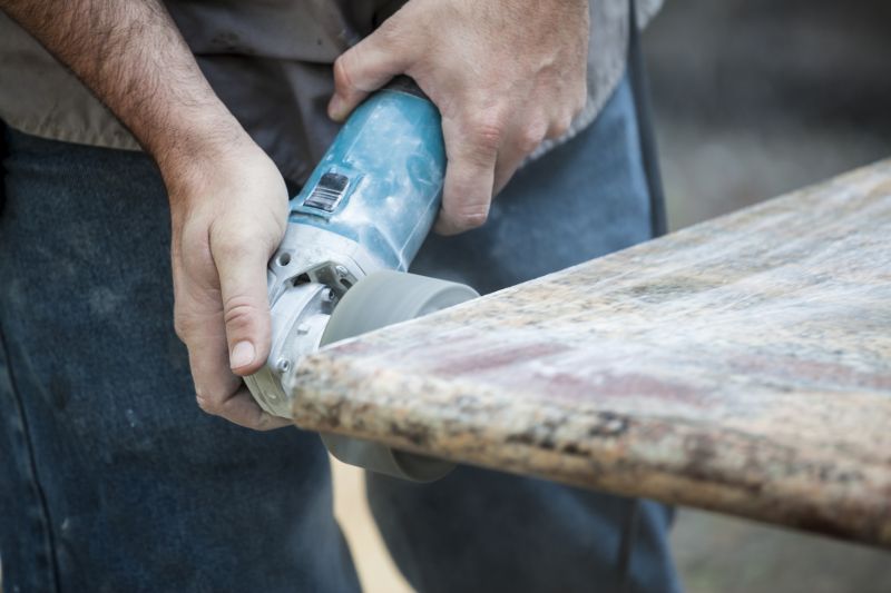 Polished granite surface